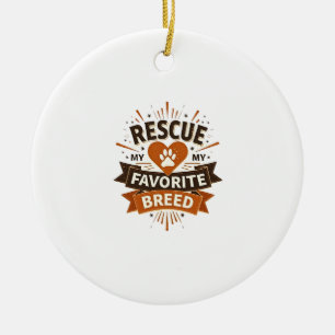 Redden Is Mijn Favoriete Ras Vintage Honden Adopti Keramisch Ornament