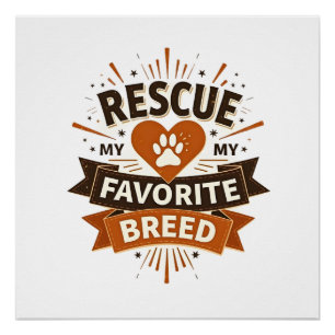 Redden Is Mijn Favoriete Ras Vintage Honden Adopti Perfect Poster