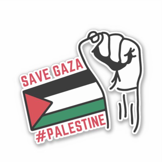REDDEN PALESTINA REDDEN GAZA STICKER (Voorkant)