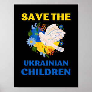 redden van de oekraïense kinderen poster