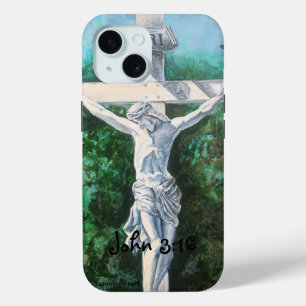 Redder Christelijk John 3:16 Origineel kunstwerk iPhone 15 Case