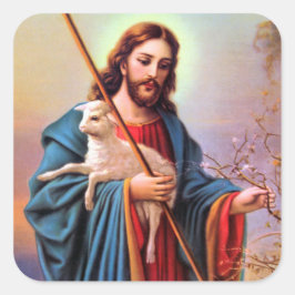  redder Jezus De herder Vierkante Sticker