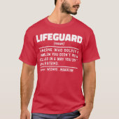Redder Noun Gecertificeerde Strandwachter Memes T-shirt (Voorkant)