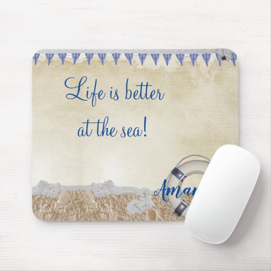 Redder op het zand muismat (Met muis)