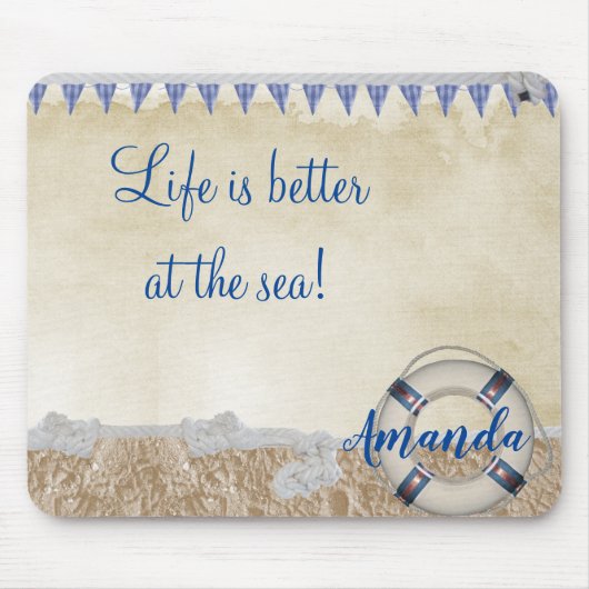 Redder op het zand muismat (Voorkant)