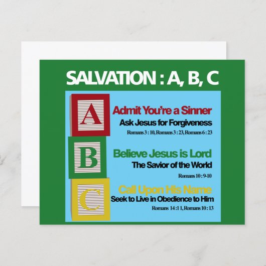 Redding ABC Kaart (Voorkant / Achterkant)