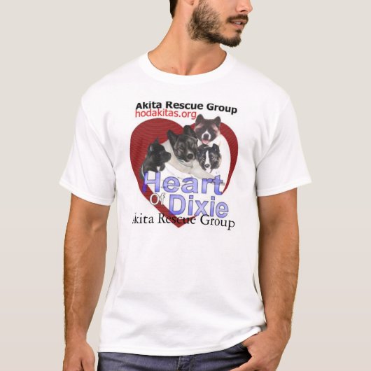 Redding Akita - hart van Dixie T-shirt (Voorkant)