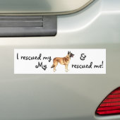 Redding Belgische Malinois Bumpersticker (Op auto)