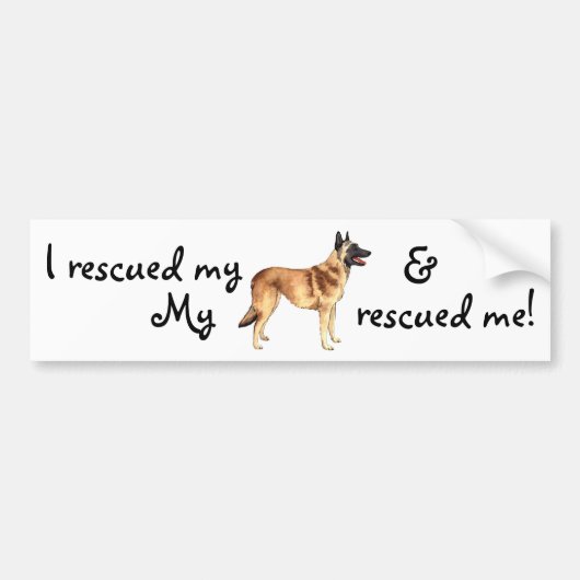 Redding Belgische Malinois Bumpersticker (Voorkant)