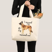 Redding Belgische Malinois Grote Tote Bag (Voorkant (product))