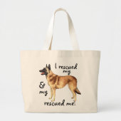 Redding Belgische Malinois Grote Tote Bag (Voorkant)