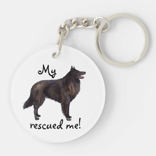 Redding Belgische Sheepdog Sleutelhanger (Achterkant)