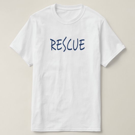 Redding (blauw) t-shirt (Design voorkant)