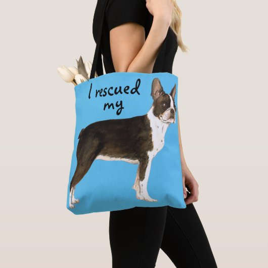 Redding Boston Terrier Canvas tas (Dichtbij)