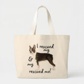 Redding Boston Terrier Large Canvas tas (Voorkant)