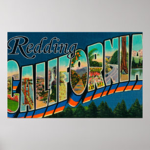 Redding, Californië - Grote Letter-scènes Poster