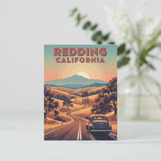 Redding Californië Reizen Briefkaart (Staand voorkant)