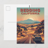 Redding Californië Reizen Briefkaart (Voorkant / Achterkant)
