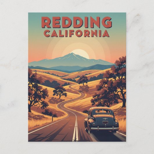 Redding Californië Reizen Briefkaart (Voorkant)