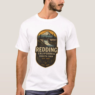 Redding Californië Vintage Badge – Shasta Dam 1887 T-shirt