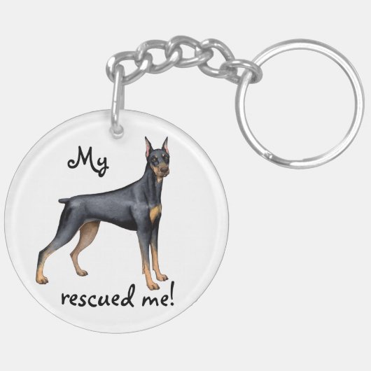 Redding Doberman Pinscher Sleutelhanger (Achterkant Rechts)