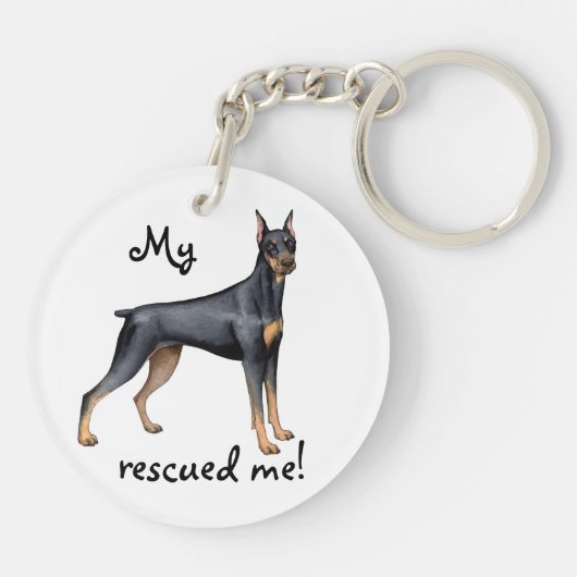 Redding Doberman Pinscher Sleutelhanger (Achterkant)