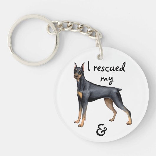Redding Doberman Pinscher Sleutelhanger (Voorkant)