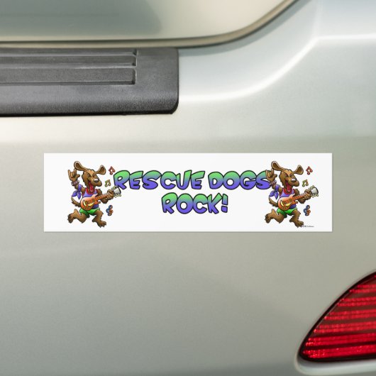 Redding Dogs Rock! Bumpersticker (Op auto)