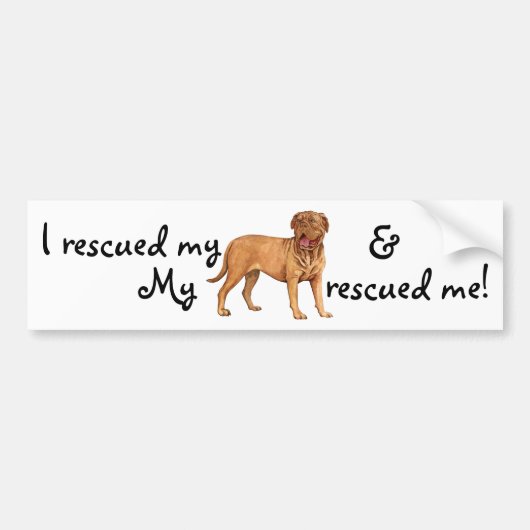 Redding Dogue de Bordeaux Bumpersticker (Voorkant)
