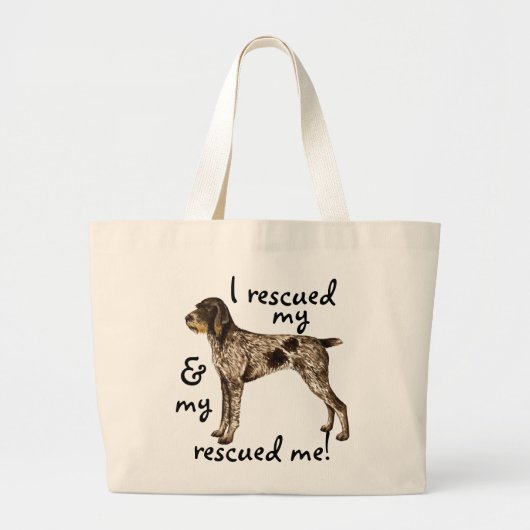 Redding Duitse Wirehaire Pointer Grote Tote Bag (Voorkant)