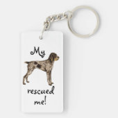 Redding Duitse Wirehaire Pointer Sleutelhanger (achterkant)