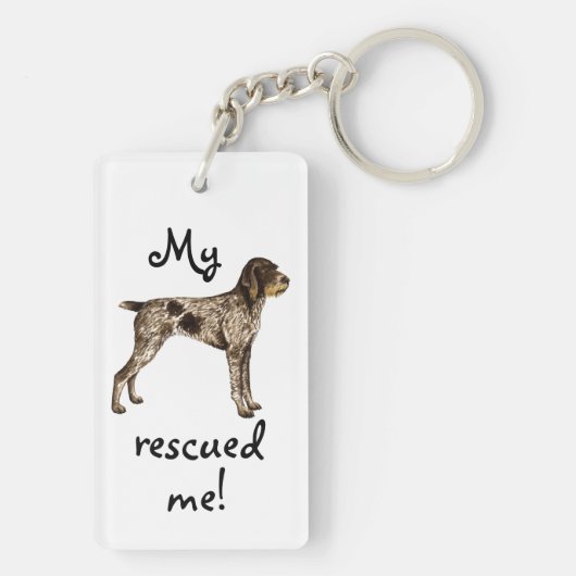 Redding Duitse Wirehaire Pointer Sleutelhanger (achterkant)