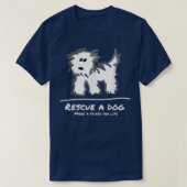 Redding een hond, koop geen Dierenvriend T-shirt (Design voorkant)