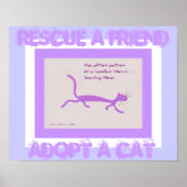 Redding een Vriend - neem een Kat Poster aan (Voorkant)