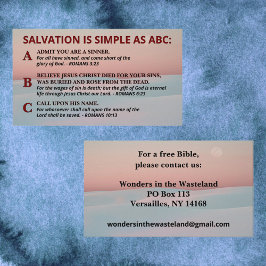 Redding Eenvoudig als ABC Christelijke evangelie o Visitekaartje