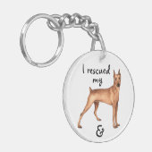 Redding German Pinscher Sleutelhanger (Voorkant Links)