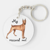 Redding German Pinscher Sleutelhanger (Achterkant)