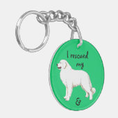 Redding Grote Pyreneeën Sleutelhanger (Voorkant Links)