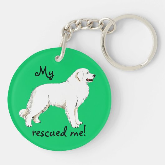 Redding Grote Pyreneeën Sleutelhanger (Achterkant)