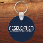 Redding hen: Eind mensenhandel Sleutelhanger (Voorkant)