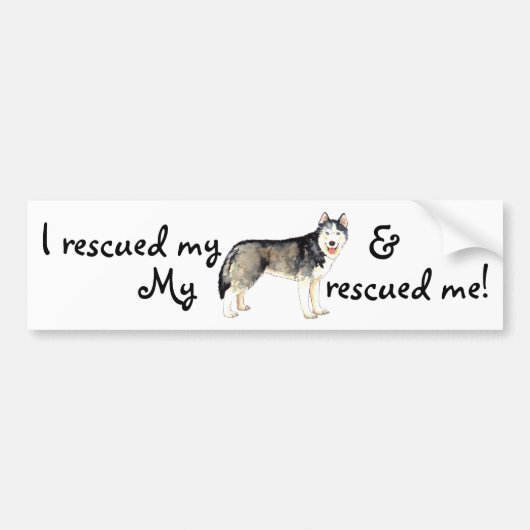 Redding Husky Bumpersticker (Voorkant)