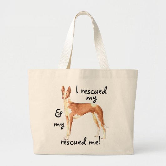Redding Ibizan Hound Grote Canvas tas (Voorkant)