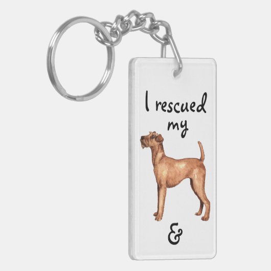 Redding Ierse Terrier Sleutelhanger (Voorkant Links)