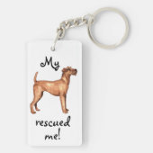 Redding Ierse Terrier Sleutelhanger (achterkant)