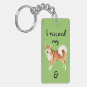 Redding IJslandse Sheepdog Sleutelhanger (Voorkant Links)
