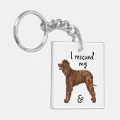 Redding Irish Water Spaniel Sleutelhanger (Voorkant Links)