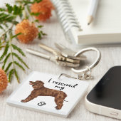 Redding Irish Water Spaniel Sleutelhanger (Voorkant Rechts)