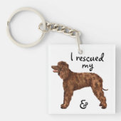 Redding Irish Water Spaniel Sleutelhanger (Voorkant)