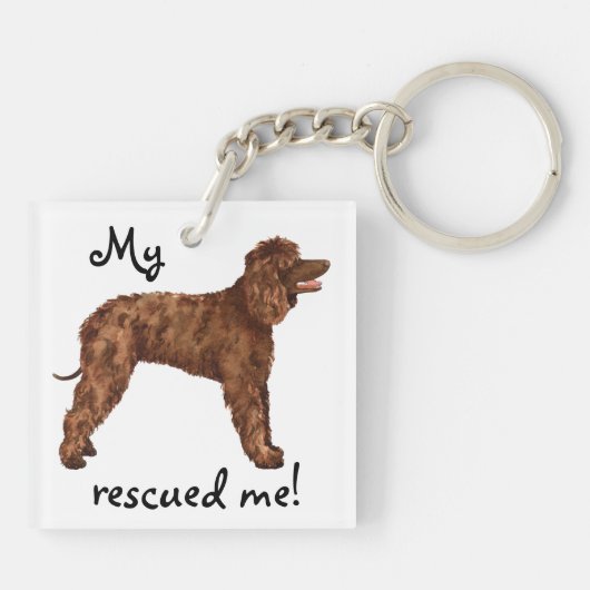 Redding Irish Water Spaniel Sleutelhanger (Achterkant)