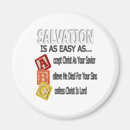 Redding is eenvoudig als ABC Magneet (Voorkant)